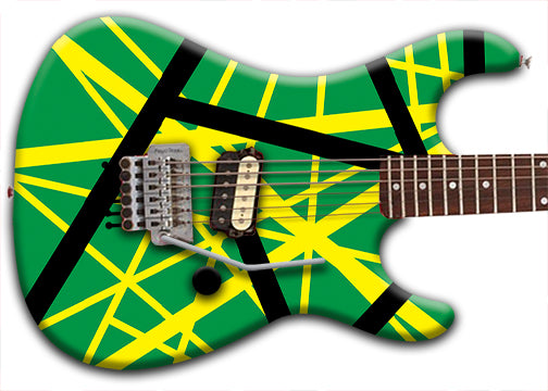 Chaos Yellow Green Black Guitar Wrap