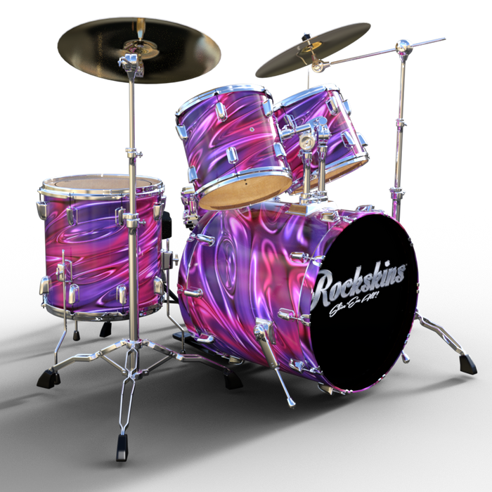 Plum and Cherry Swirl Drum Wrap