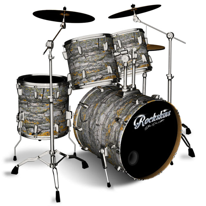 Yellow Moss Tree Bark Drum Wrap