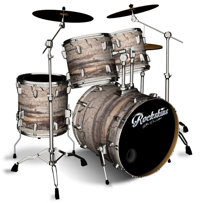 Scarred & Cracked Tree Bark Drum Wrap