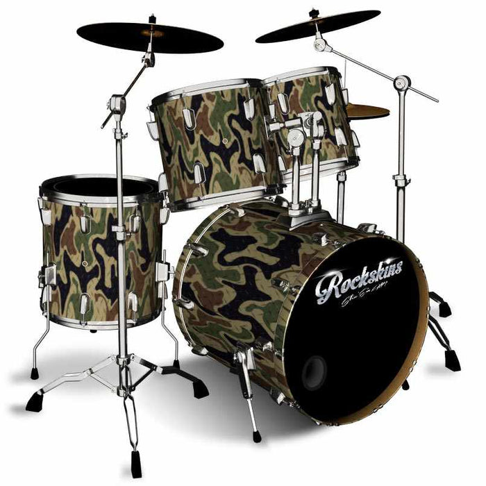 Camo Diamond Plate Drum Wrap