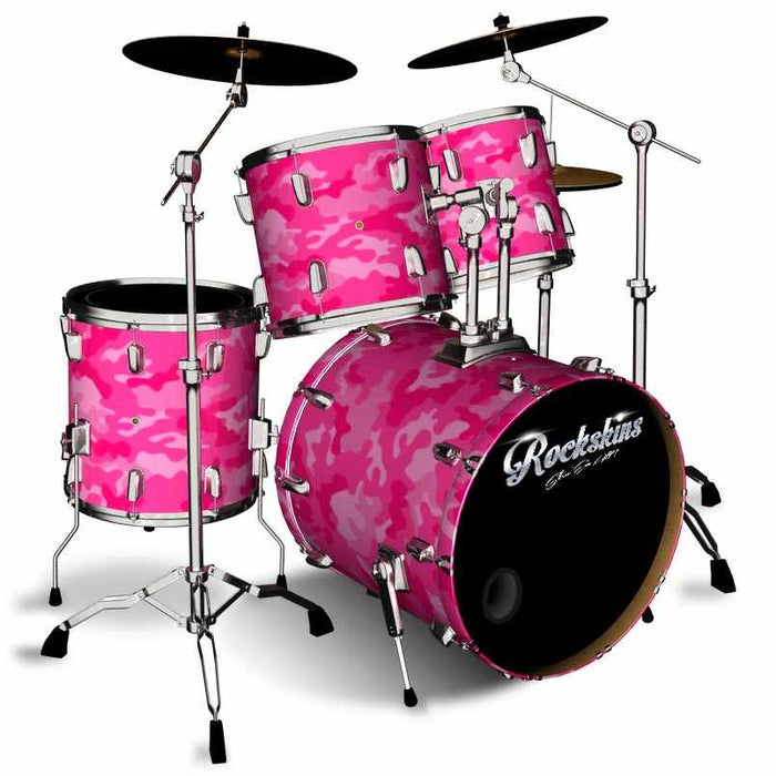 Hot Pink Camo Drum Wrap