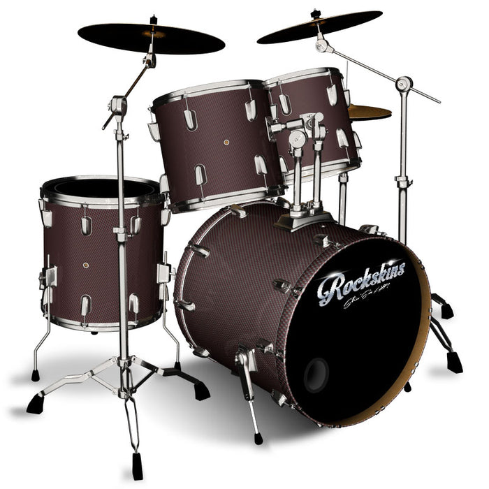 Burgandy Carbon Fiber Drum Wrap