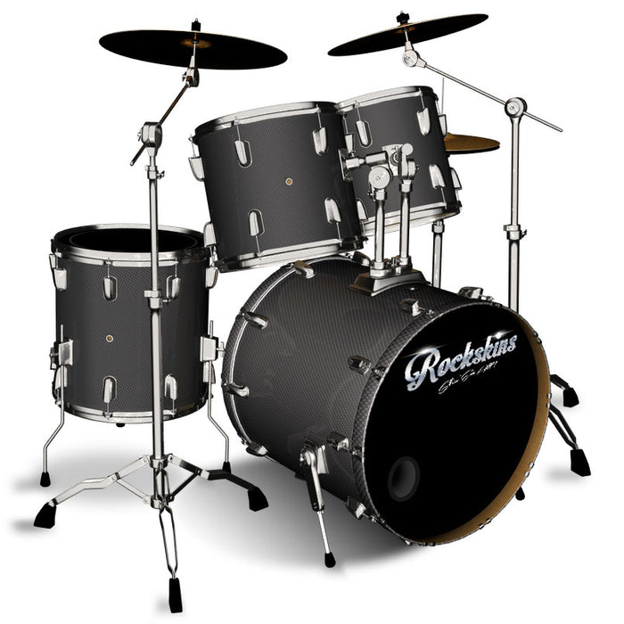 Gray Carbon Fiber Drum Wrap