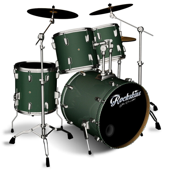 Green Carbon Fiber Drum Wrap