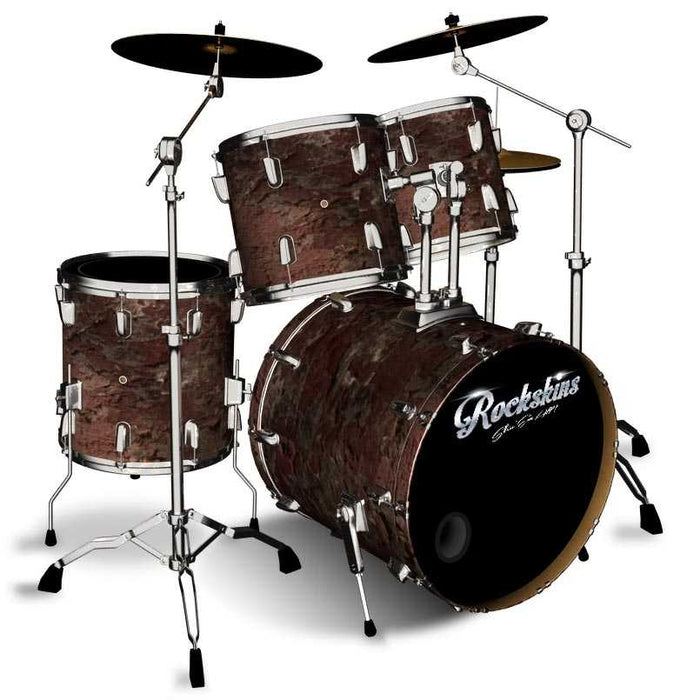 Cracked Red Stucco Drum Wrap