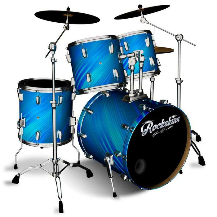 Trippy Blue Laser Drum Wrap