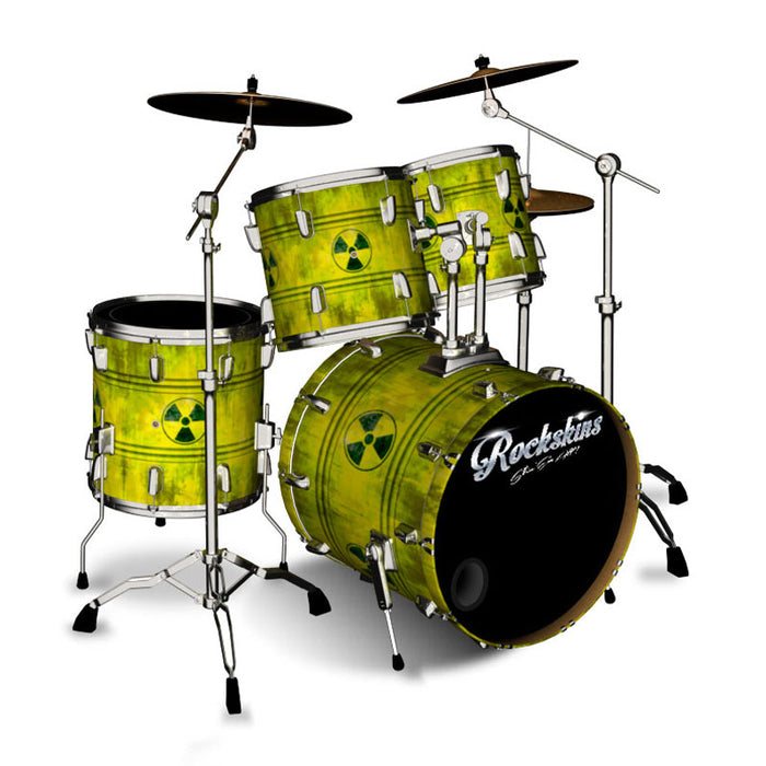 Radio Active Grunge Barrel Drum Wrap