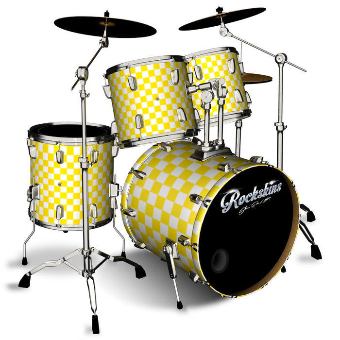 Yellow and White Checker