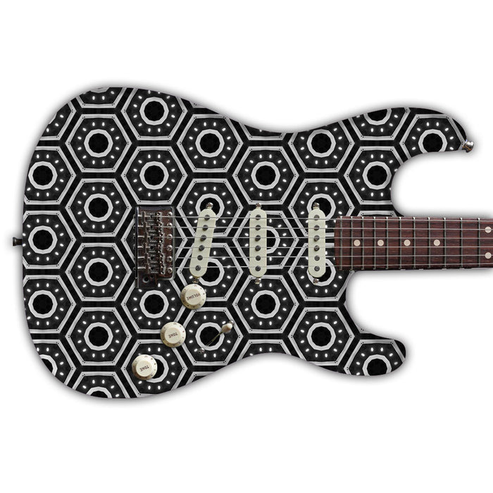 Black Honeycomb Guitar Wrap