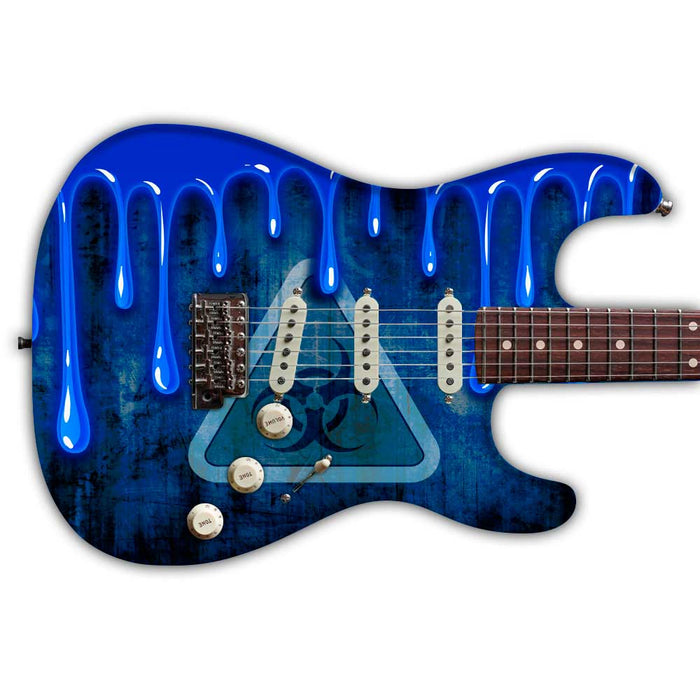 Blue Bio-Hazard Slime Guitar Wrap