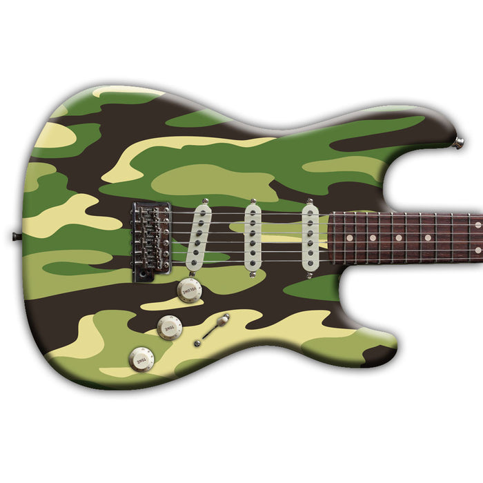 Jungle Green Camo Guitar Wrap