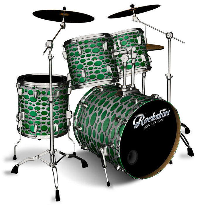 Green Carbon Fiber with Steel Overlay Drum Wrap