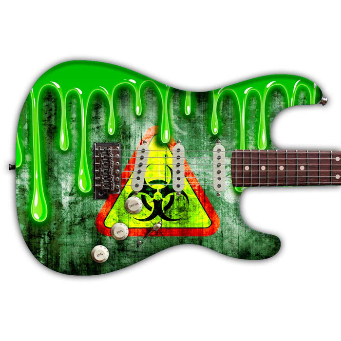 Green Bio-Hazard Slime Guitar Wrap
