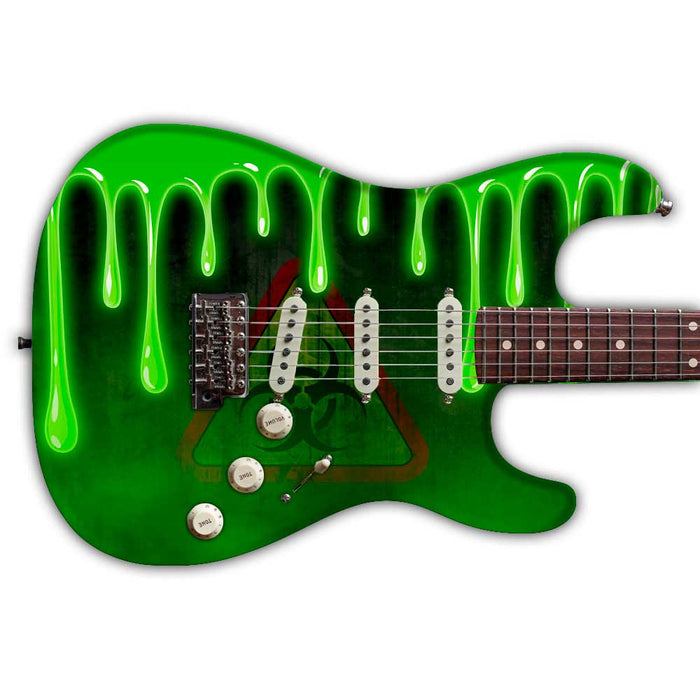 Green Toxic Slime Guitar Wrap