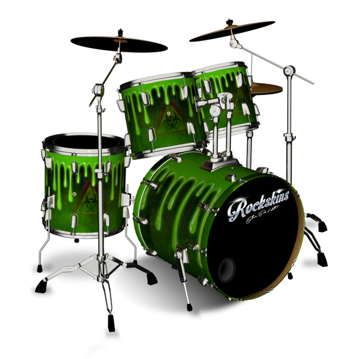 Green Toxic Smokey Slime Drum Wrap – Rockskins - Main Image
