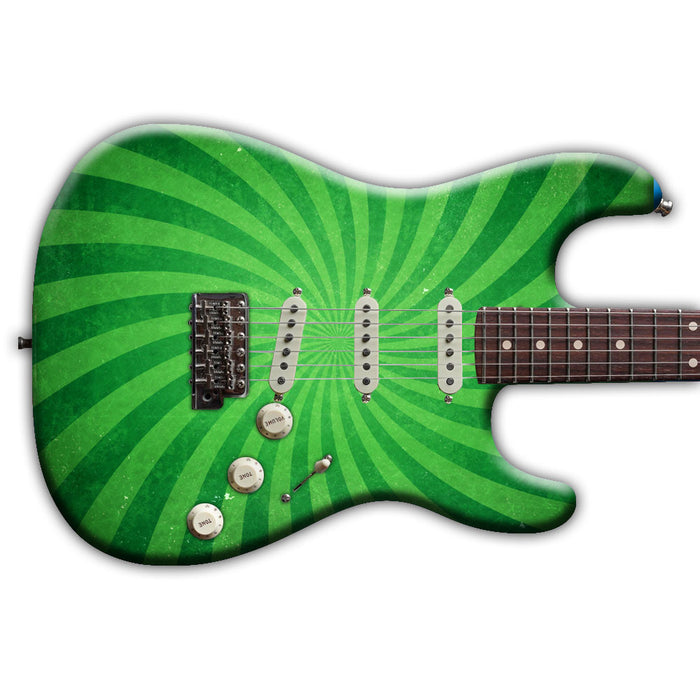 Green Twister Guitar Wrap