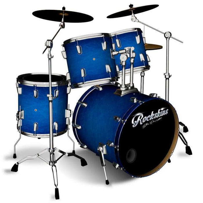 Blue Grunge Ice Drum Wrap