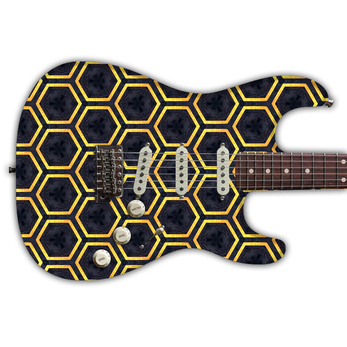 Honeycomb Gold Guitar Wrap