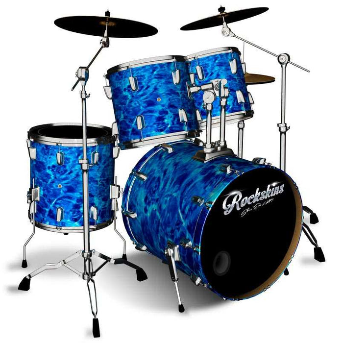 Electric Blue Waters Drum Wrap