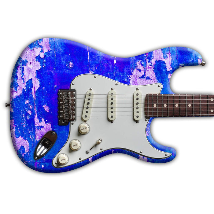 Old Paint Blue Guitar Wrap