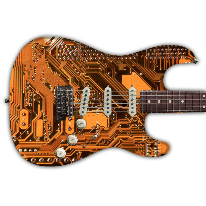 Orange Motherboard Guitar Wrap