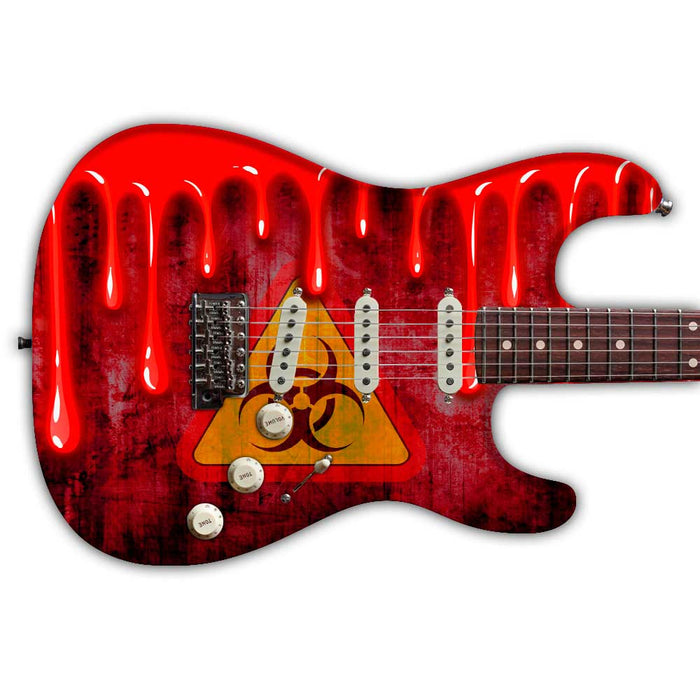 Red Bio-Hazard Slime Guitar Wrap