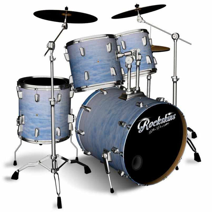 Cool Blue Skyline Drum Wrap 19