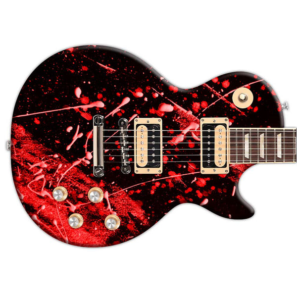 Red And Black Chaos Guitar Wrap – Rockskins