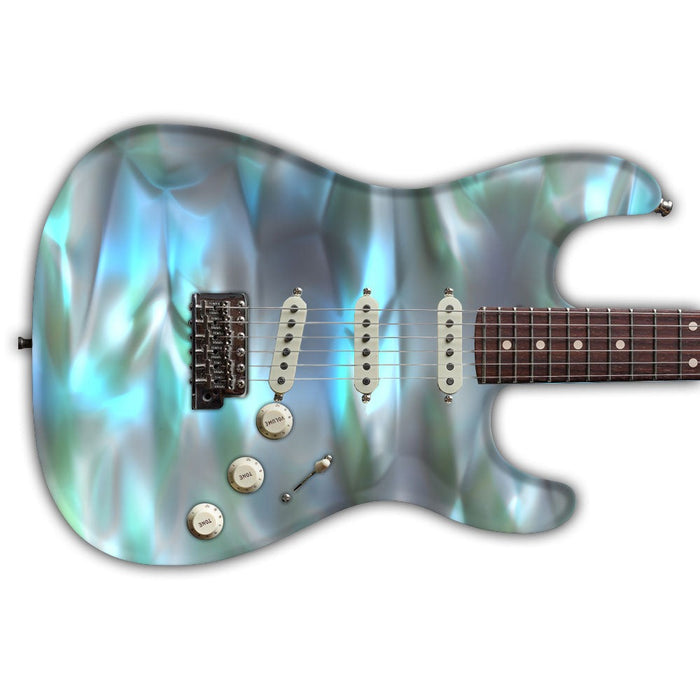 Teal Blue Oyster Abalone Guitar Wrap